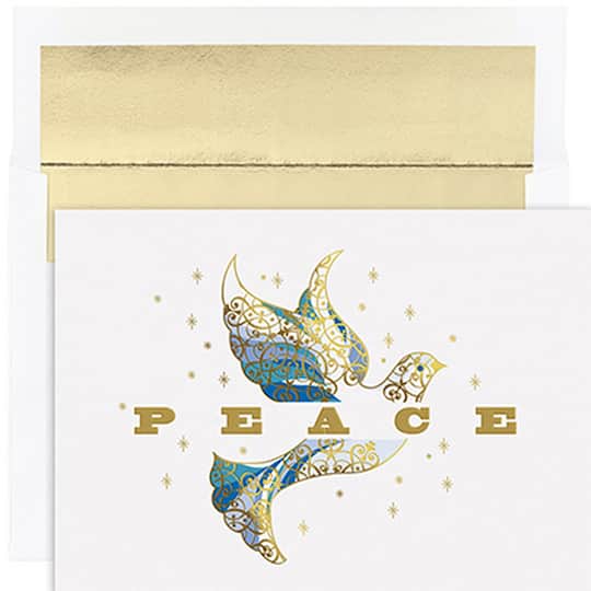 JAM Paper 5&#x22; x 7&#x22; Elegant Dove Cards &#x26; Matching Envelopes Set, 16ct.